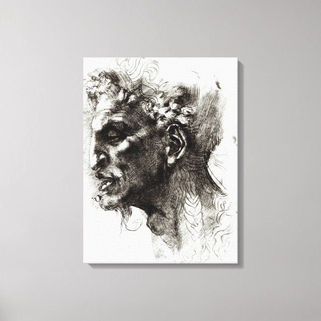 Head of a Satyr Canvas Print (Front)