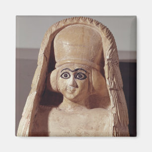 Head of a statue of Ishtar, wearing a Magnet