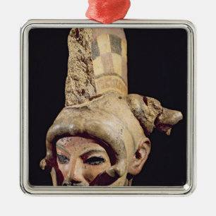 Head of a warrior wearing a helmet metal ornament