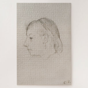 Head of a Woman (1855) by Camille Pissarro Jigsaw Puzzle