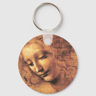 Head of a Woman La Scapigliata Leonardo Da Vinci Keychain