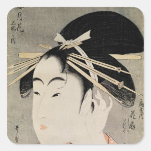 Head of a Woman Square Sticker