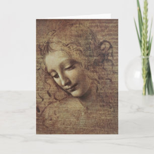 Head of a Young Woman with Tousled Hair or, Leda Card