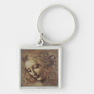 Head of a Young Woman with Tousled Hair or, Leda Keychain