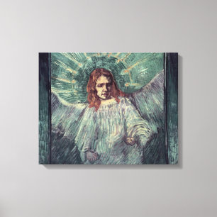 Head of an Angel, after Rembrandt, 1889 Canvas Print