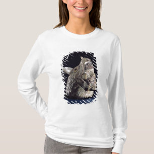 Head of an animal with human head in open jaws T-Shirt