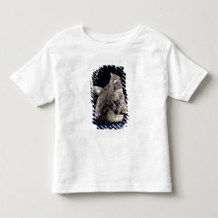 Head of an animal with human head in open jaws toddler t-shirt