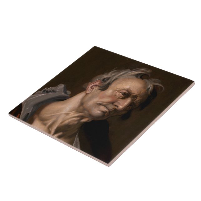 Head of an Old Man by Abraham Bloemaert Tile (Side)