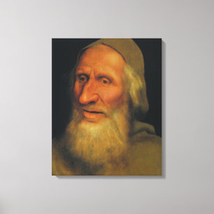 Head of an Old Man (by Quentin Metsys) Canvas Print