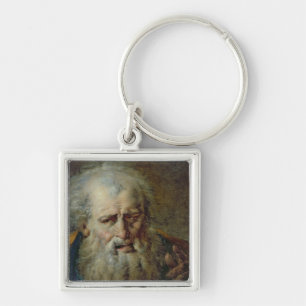 Head of an Old Man Keychain