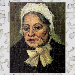 Head of an Old Woman White Cap by Vincent van Gogh Jigsaw Puzzle