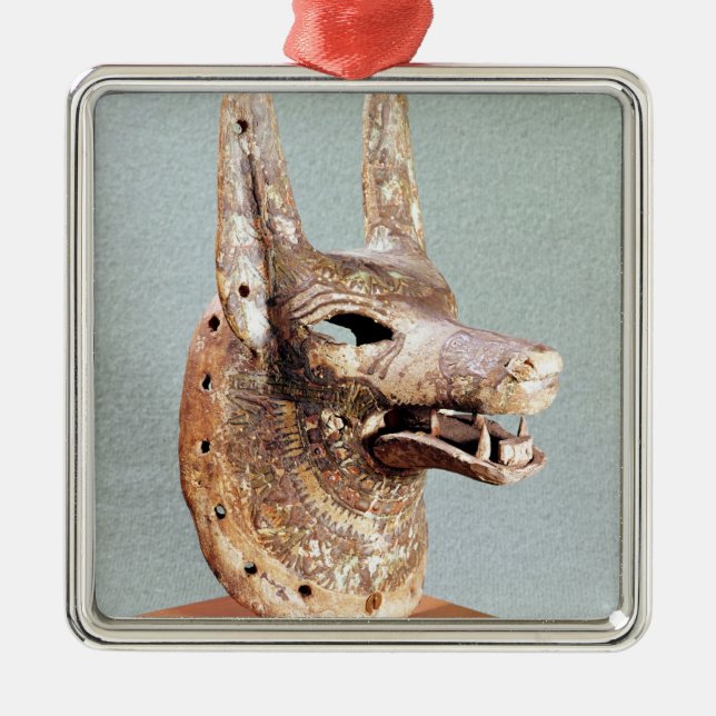 Head of Anubis, with a hinged jaw Metal Ornament (Front)