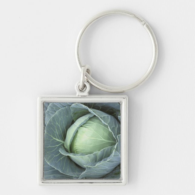 Head of cabbage with drops of water keychain (Front)