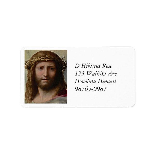 Head of Christ Correggio Label (Front)