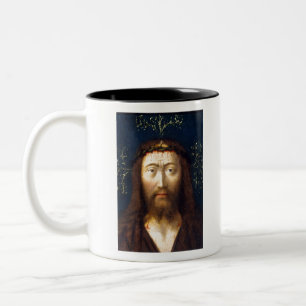 Head of Christ - Petrus Christus - c1445 Two-Tone Coffee Mug