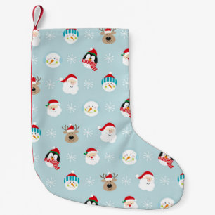 Head of christmas character pattern, christmas gif small christmas stocking