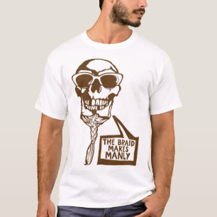 head_of_death_hipster_citation_braid_manly_tresse_ T-Shirt