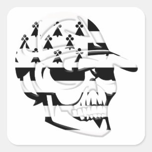 Head of Death of Brittany Square Sticker