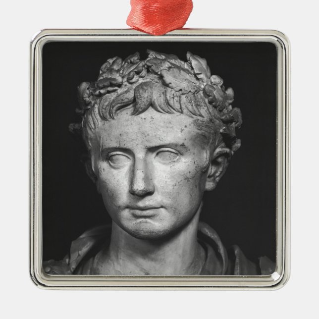 Head of Emperor Augustus Metal Ornament (Front)