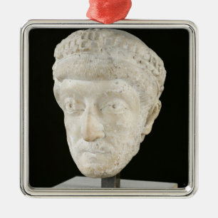 Head of Emperor Theodosius II Metal Ornament