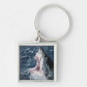 Head of Great White Shark Keychain