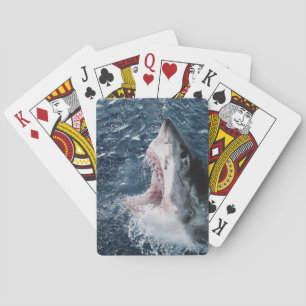 Head of Great White Shark Playing Cards
