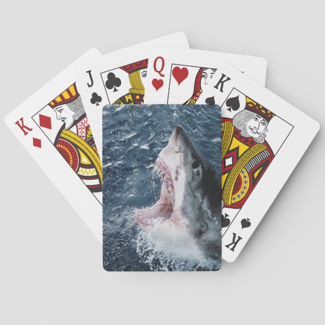 Head of Great White Shark Playing Cards (Back)