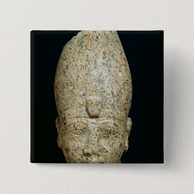 Head of Hatshepsut 2 Inch Square Button (Front)