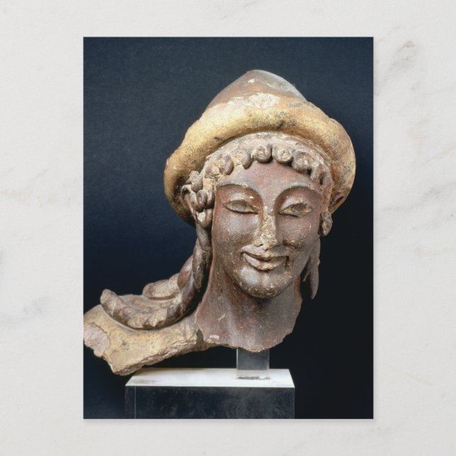 Head of Hermes wearing a pilos Postcard (Front)