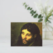 Head of Jesus By Rembrandt Postcard (Standing Front)