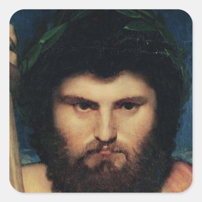 Head of Jupiter, study for Jupiter and Thetis Square Sticker (Front)