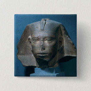 Head of King Djedefre, from Abu Roash, Old 2 Inch Square Button