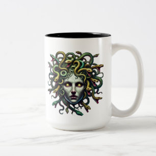 Head of Madusa  Two-Tone Coffee Mug