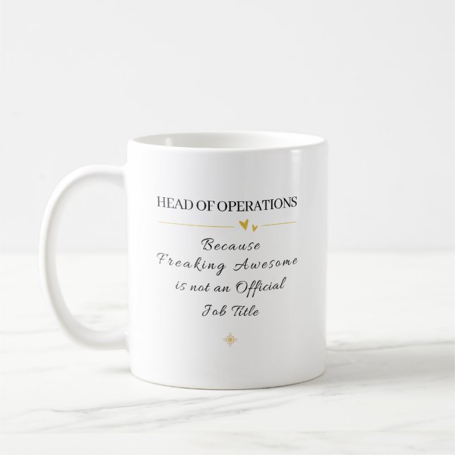 Head Of Operation Office Quote Coffee Mug (Left)