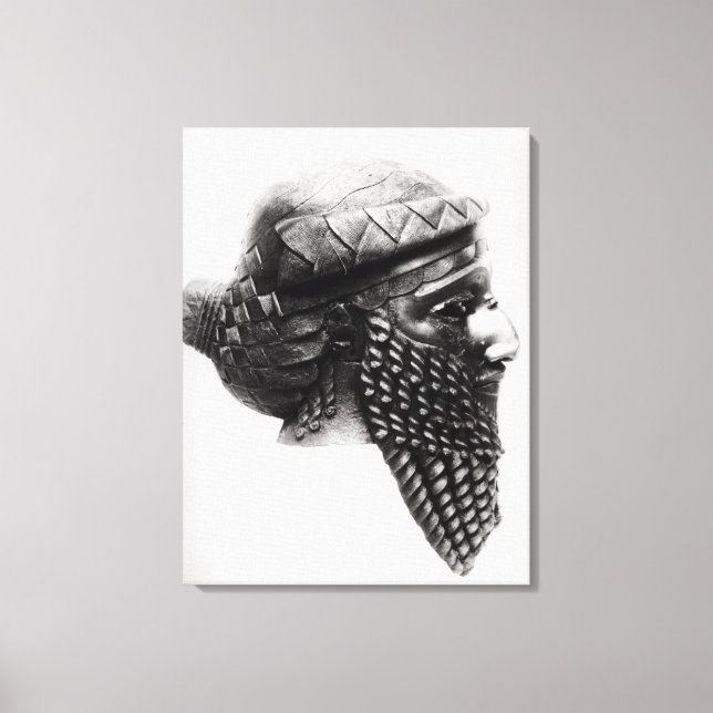 Head of Sargon I  2400-2200 BC Canvas Print (Front)