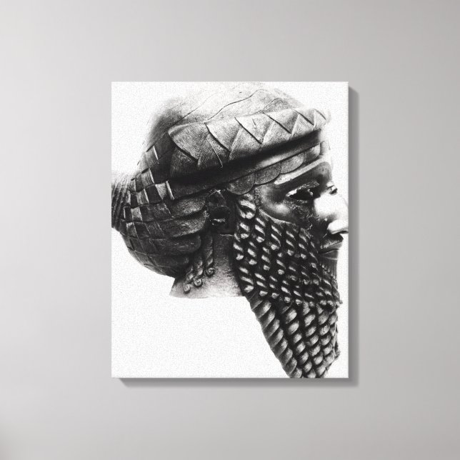 Head of Sargon I  2400-2200 BC Canvas Print (Front)