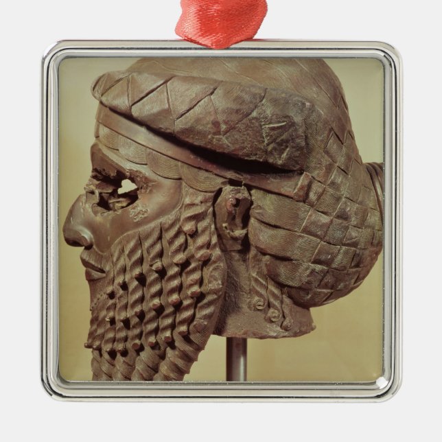 Head of Sargon I  2400-2200 BC Metal Ornament (Front)