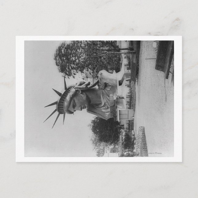 Head of Statue of Liberty in Paris Park Postcard (Front)