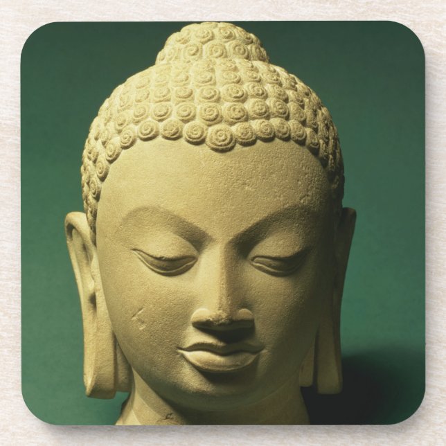 Head of the Buddha, Sarnath (sandstone) Coaster (Front)