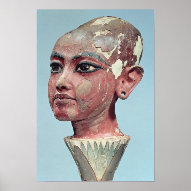 Head of the child king Tutankhamun emerging Poster (Front)