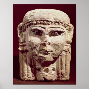 Head of the goddess Ishtar, from Amman, Jordan Poster
