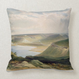 Head of the Harbour, Sebastopol, plate from 'The S Throw Pillow