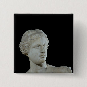 Head of the Venus de Milo, c.100 BC 2 Inch Square Button