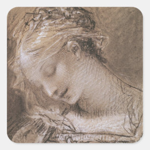 Head of the Virgin Square Sticker