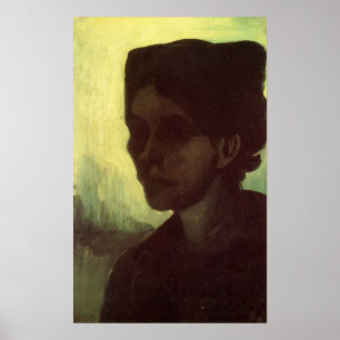 Head of Young Peasant Woman by Vincent van Gogh Poster