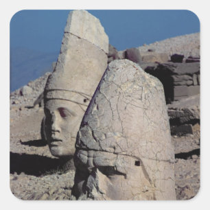 Head of Zeus-Oromandes and a goddess Square Sticker