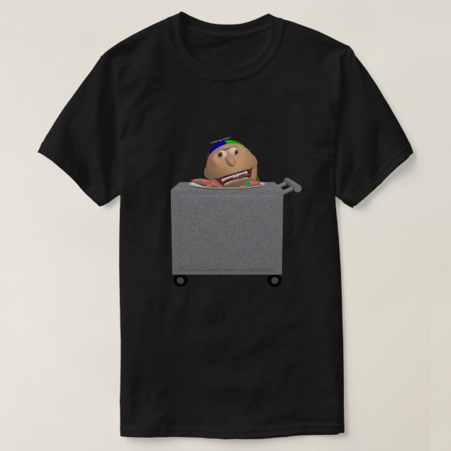 Head on a Plate on Cart (No lid) T-shirt  (Design Front)