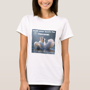 Head over Heels - swans (light) T-Shirt