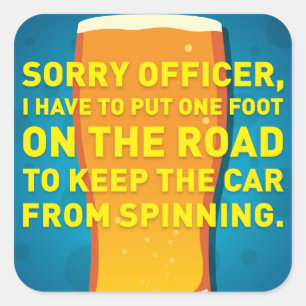 Head Spins Square Sticker