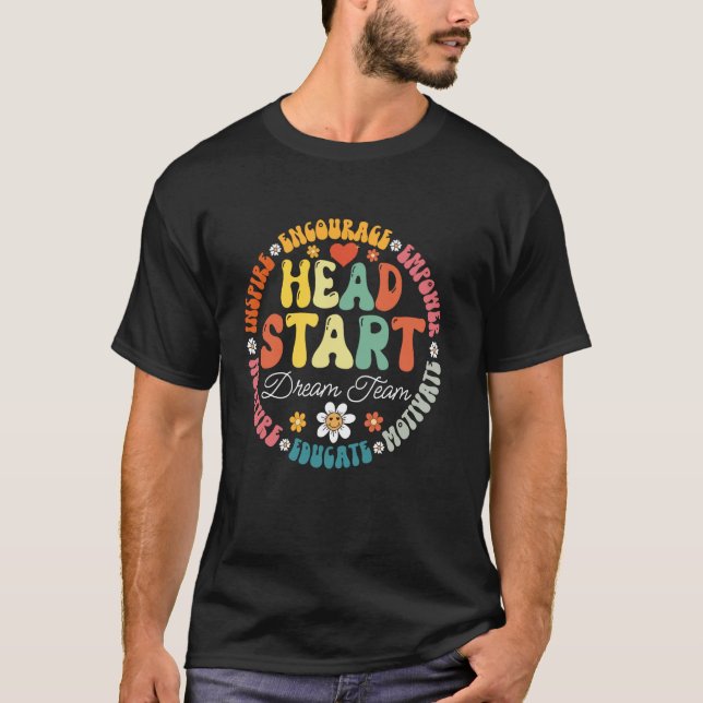 Head Start Dream Team Squad Teacher Headstart Back T-Shirt (Front)